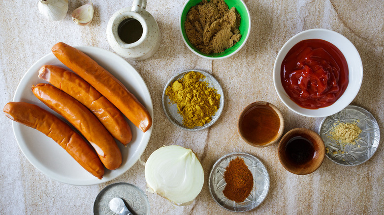 ingredients for german currywurst