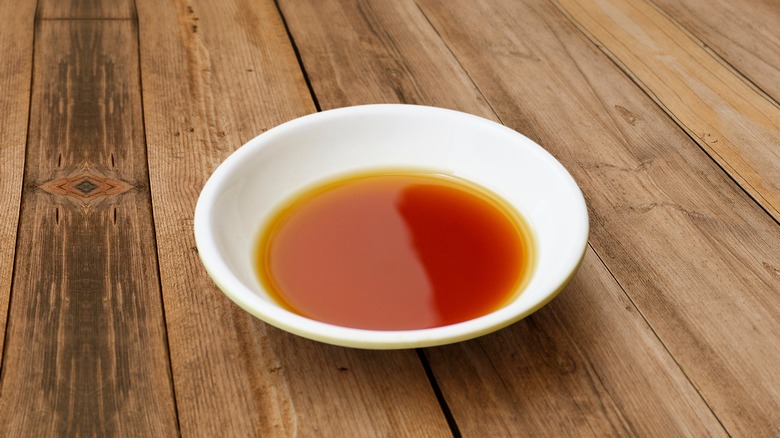 A bowl of fish sauce.