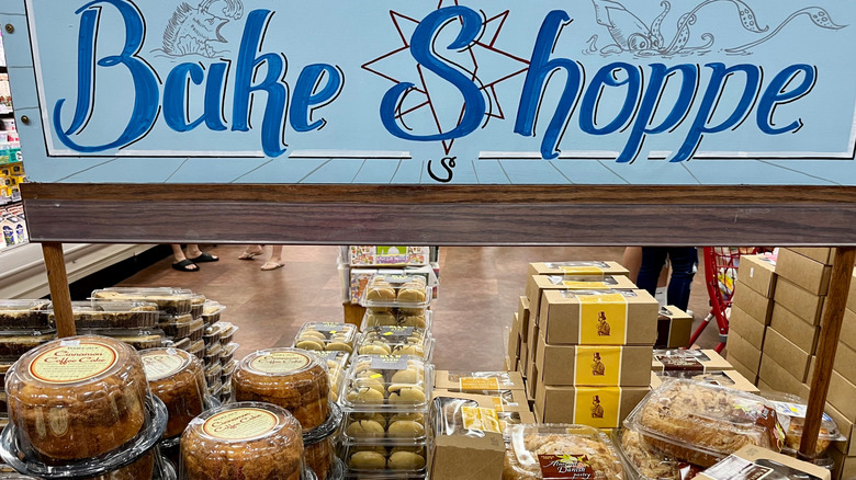 A sign in a Trader Joe's store reads Bake Shoppe