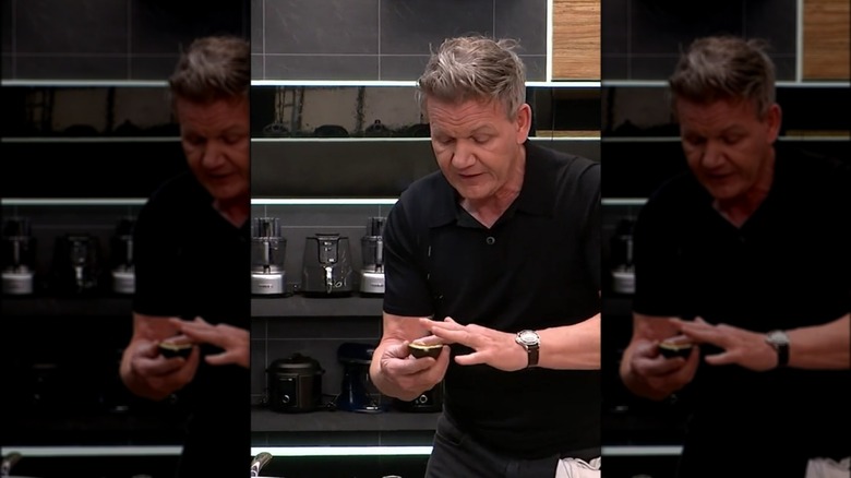 Gordon Ramsay rubbing an avocado