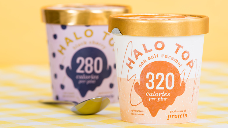 Two pints of Halo Top ice cream