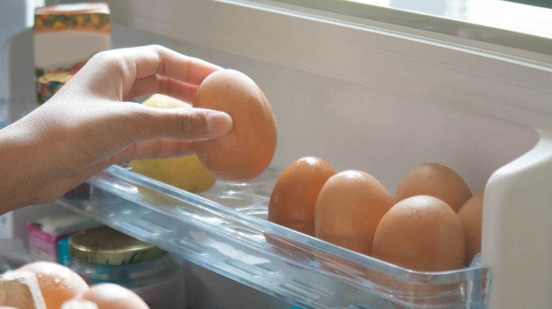 boiled eggs in fridge