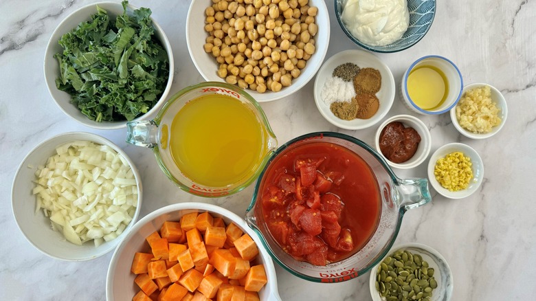 harissa chickpea stew ingredients