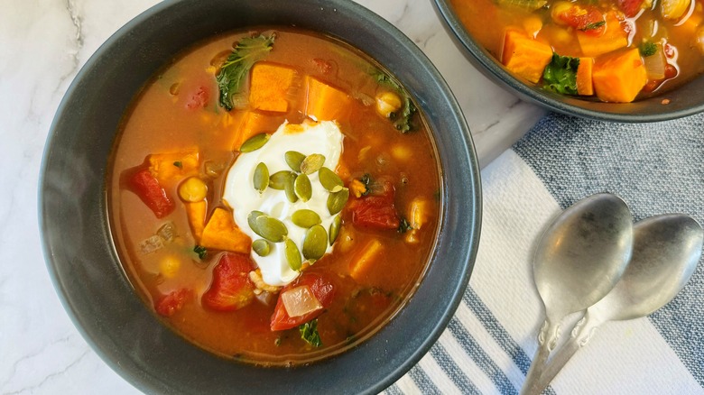 harissa sweet potato chickpea stew