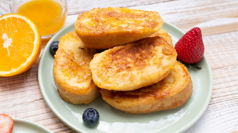 French toast made with rolls