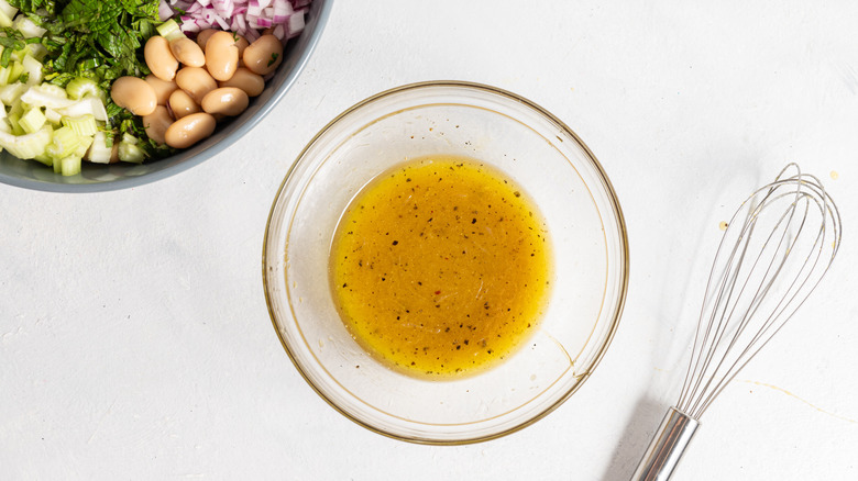 salad dressing in bowl