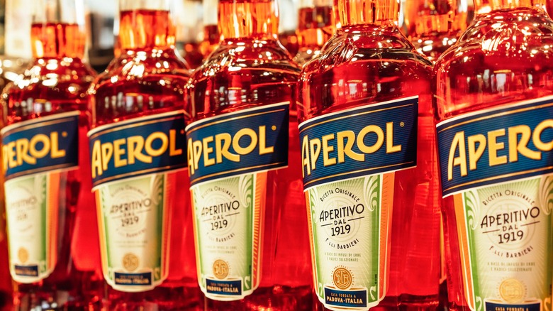Bottles of Aperol