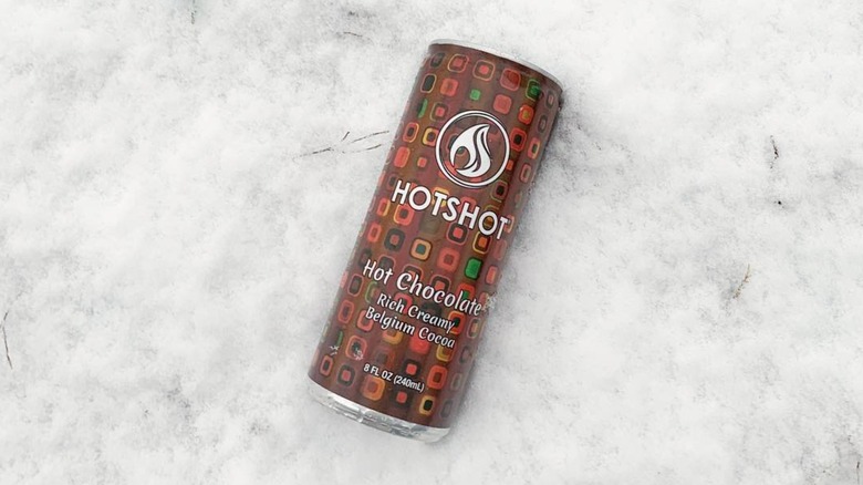 A can of HotShot's hot chocolate