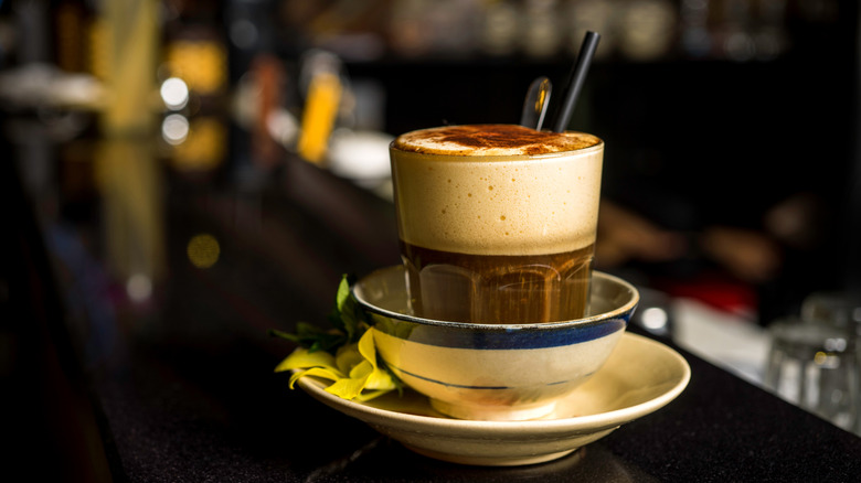 A traditional hot egg coffee, at a cafe in Hanoi