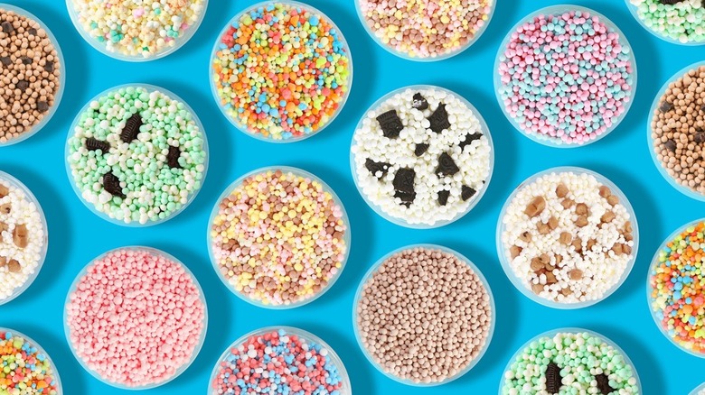 Dippin' Dots cups in different flavors