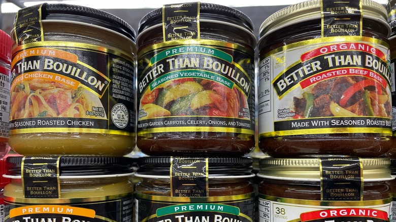 stacked jars of better than bouillon