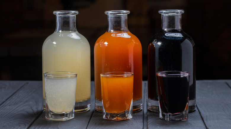 variety of liqueurs and cordials
