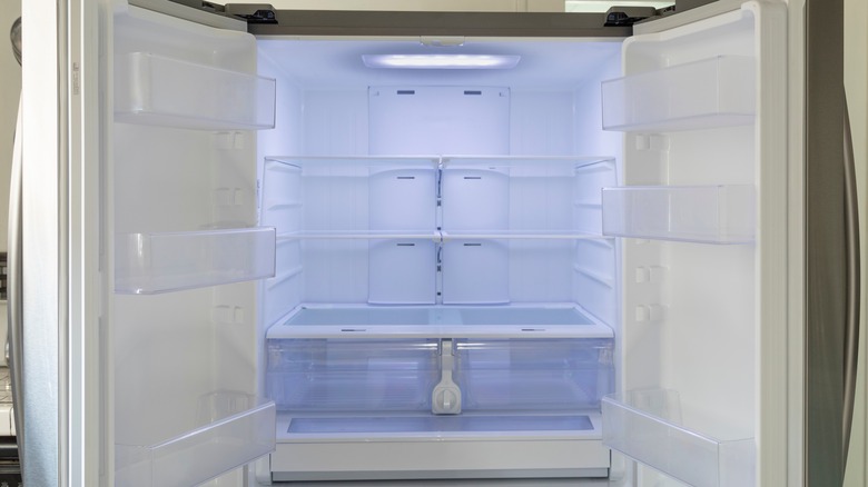 An open refrigerator