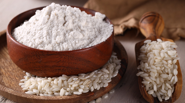 Rice flour with rice