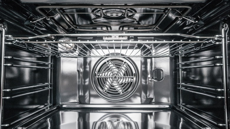 inside of convection oven 