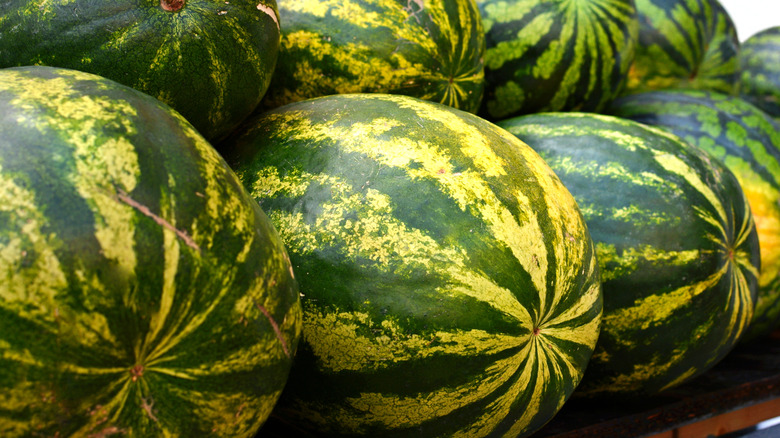 stacked watermelons