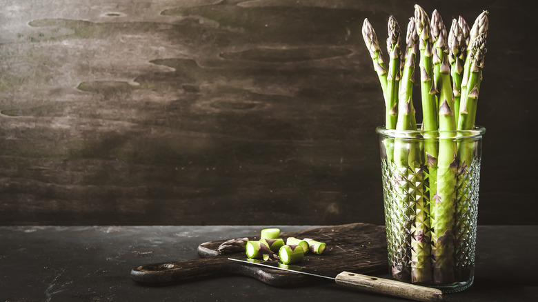 Asparagus in a jar