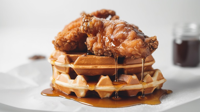 fried chicken and waffles