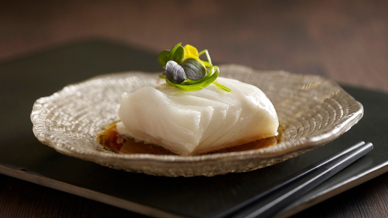 Steamed cod with soy sauce