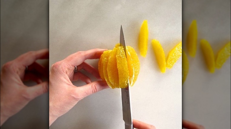 Cutting orange supremes