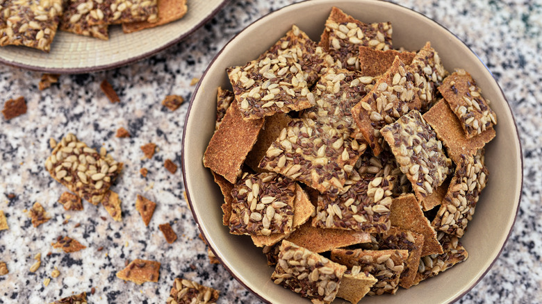 Flaxseed crackers