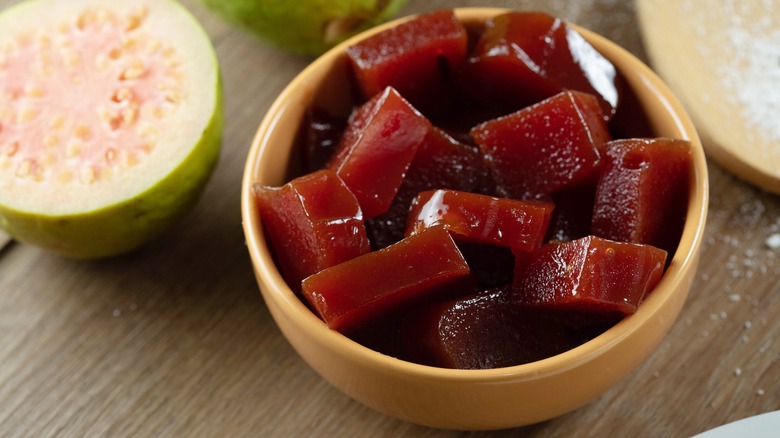 A bowl of guava jelly