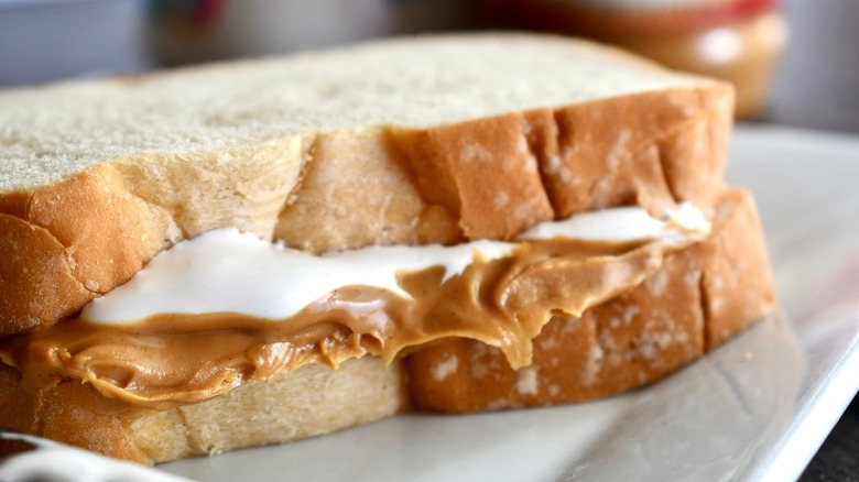 Marshmallow Fluff sandwich