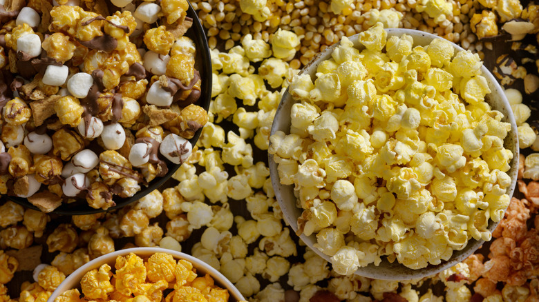 Popcorn with variety of toppings