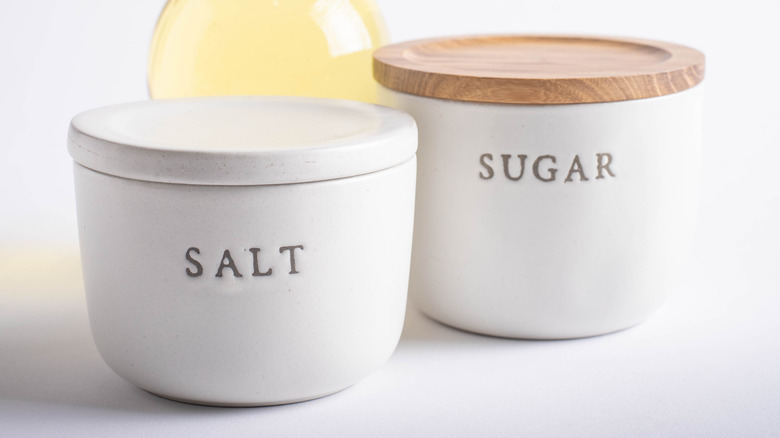 salt and sugar containers