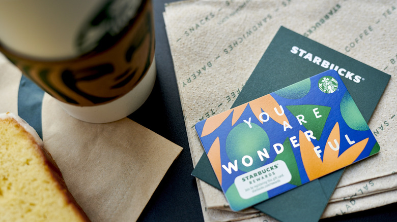 Starbucks coffee and gift card by lemon loaf