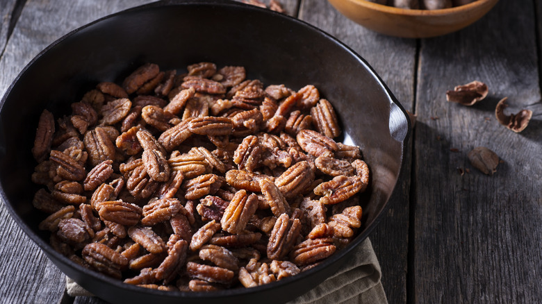 Pecans in a pan