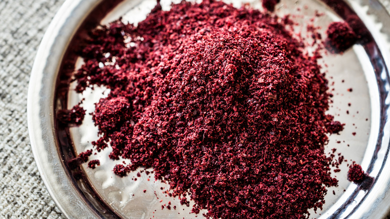 dried sumac on plate