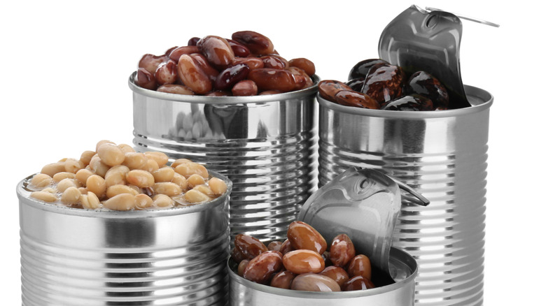 variety of canned beans