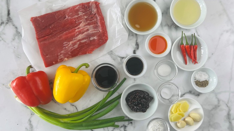 ingredients for stir-fry beef