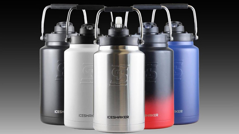 Five Ice Shaker gallon size bottles