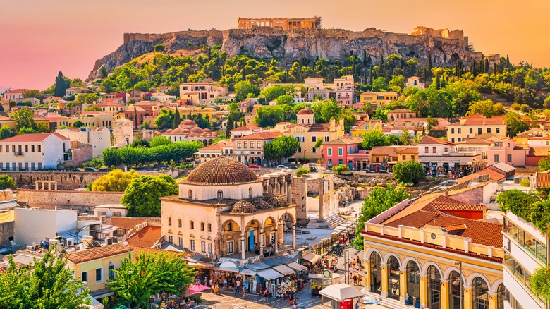 Monastiraki square in Athens Greece