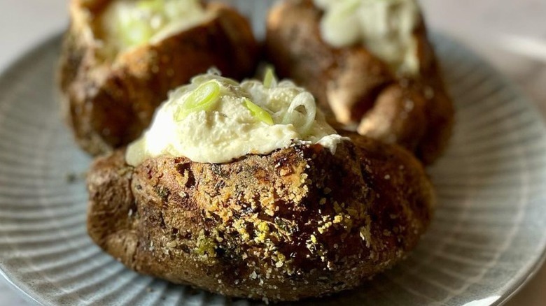 Baked Potato with Whipped Feta Cheese