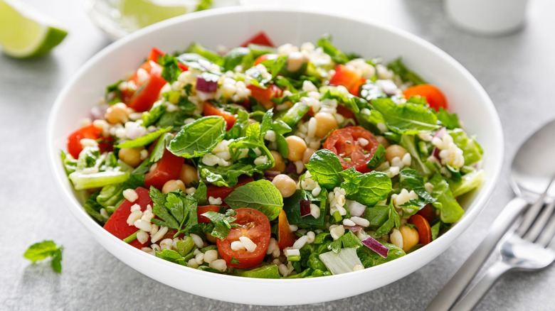 Tabbouleh salad with fresh mint