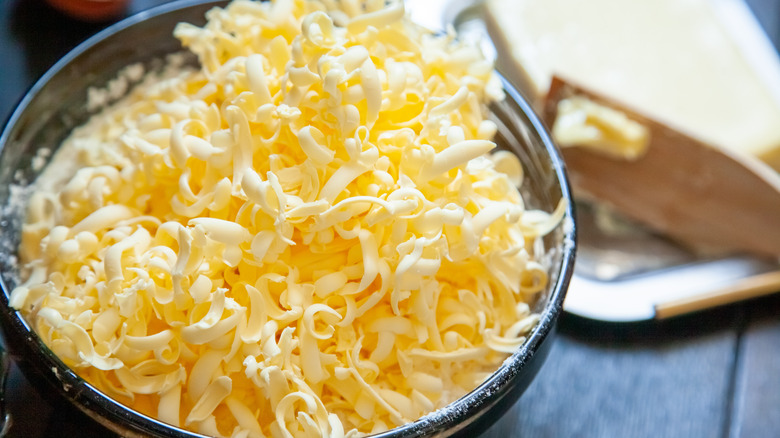 bowl filled with grated butter