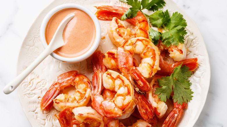 Roasted shrimp cocktail