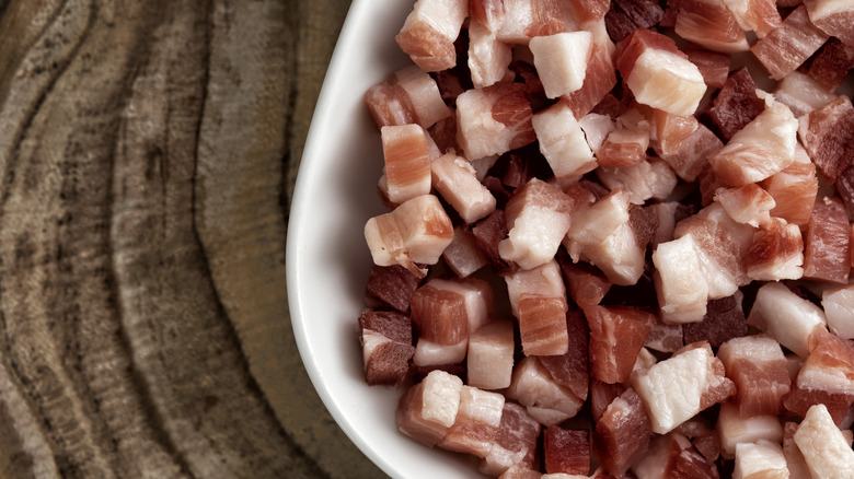 diced pancetta