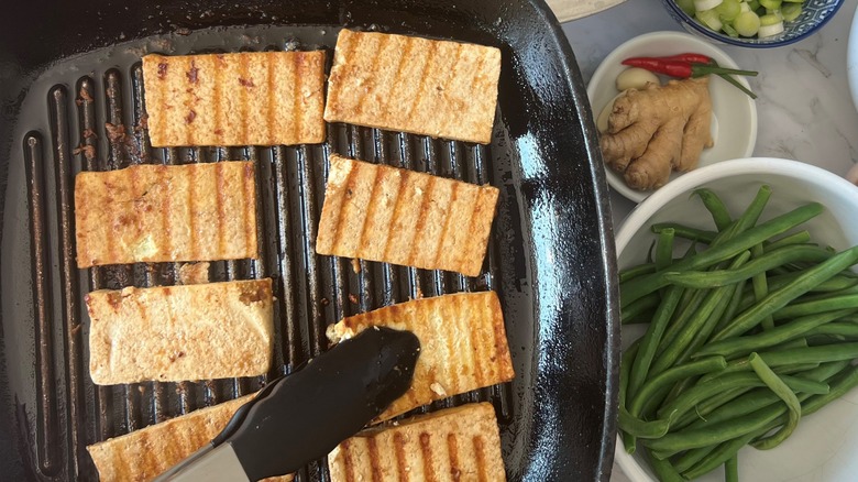 tofu on grill