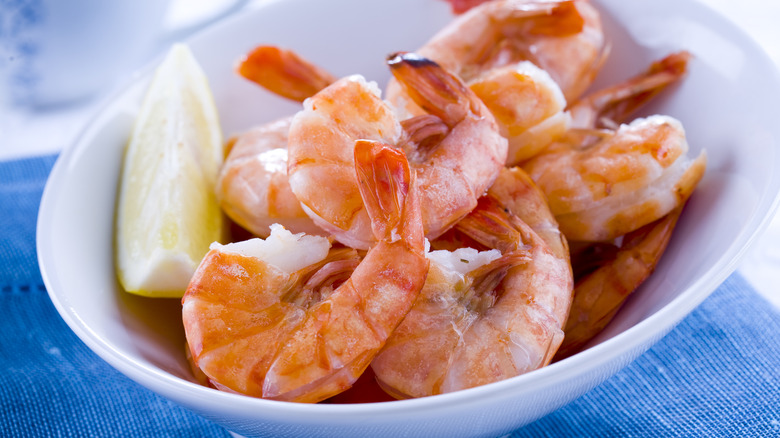 Cooked whole shrimp