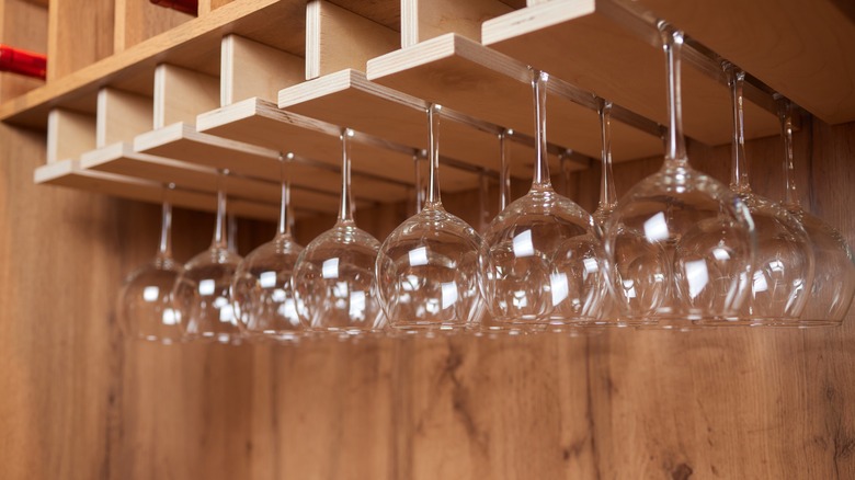 hanging wine glasses