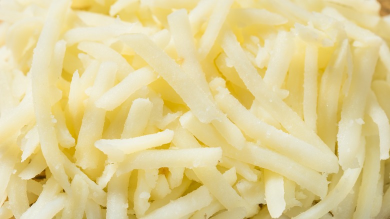 Shredded raw potato.