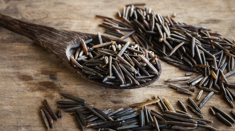 A spoonful of wild rice