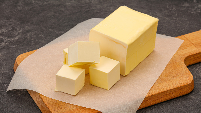 vegan butter cut into sections