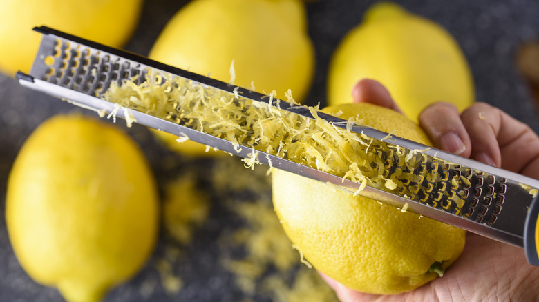 Lemons with zester