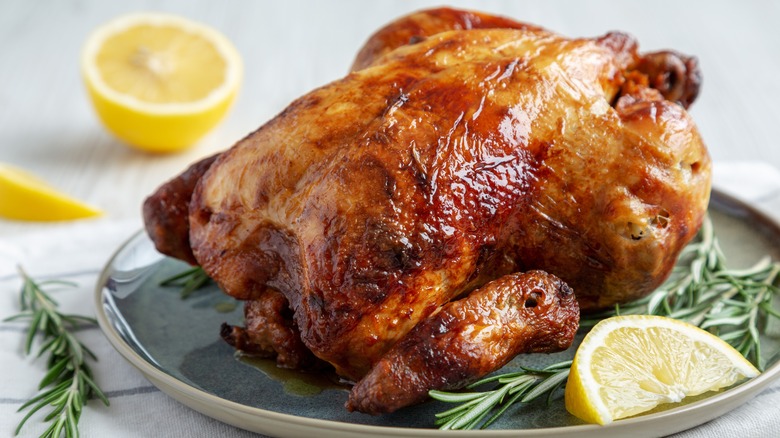 rotisserie chicken with lemon and rosemary