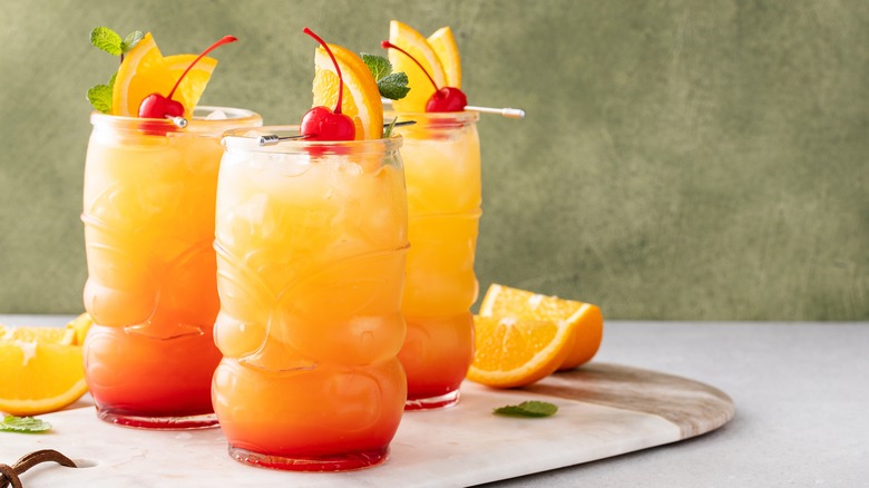 Rum punch cocktail